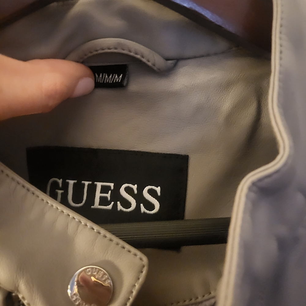 Trendy Gray Guess Moto Leather Jacket 🩶 - Picture 3 of 4